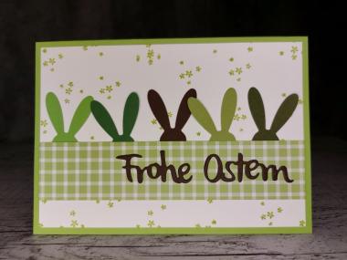 Grußkarte Frohe Ostern Ohren Caro handgemacht